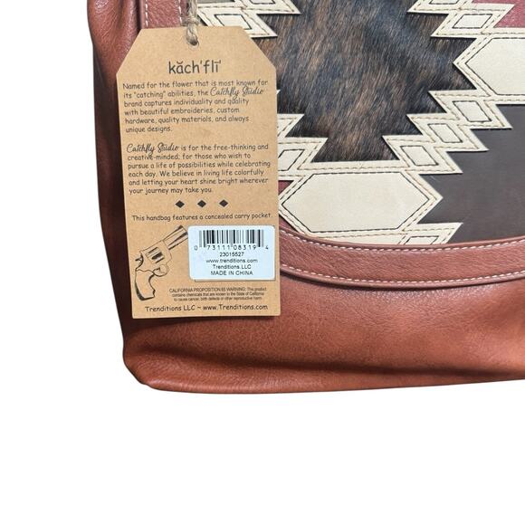 NWT! Catchfly Studio Aztec Crossbody Bag Concealed Carry Western Purse - Picture 10 of 10